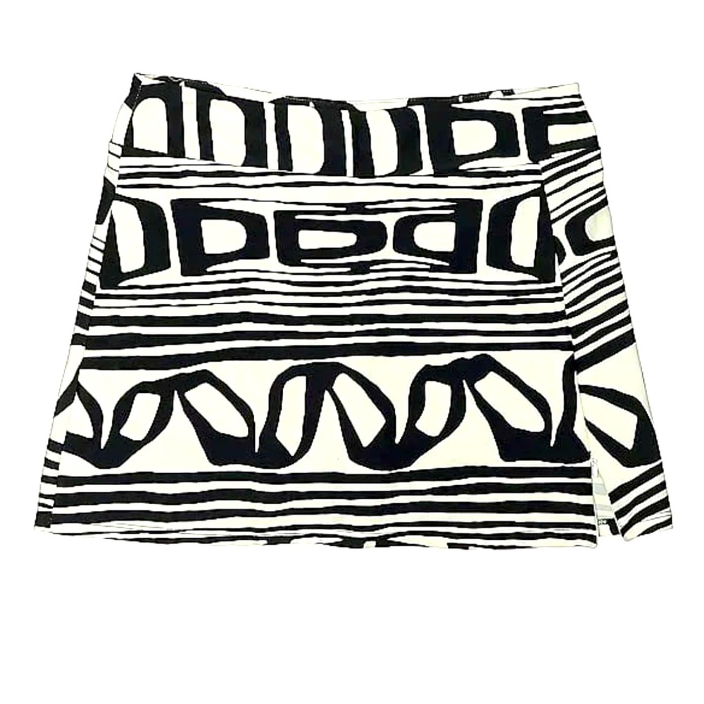 Jude Connolly Black White Geometric Jude Cloth Skirt Size M